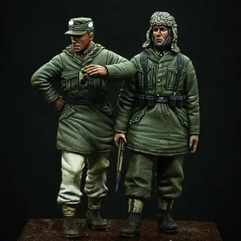 1/35 živice obrázok vojak model Svetovej Vojny SS tuponosý dvoch ľudí so štyrmi hlavami GK white model strane 222