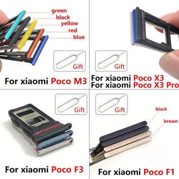 10 Ks Novej SIM Držiak Pre Xiao Poco X3 F2 Pro M3 F1 zásuvka na Kartu Sim Slot Držiteľ Adaptér Zásuvky Opravy Dielov