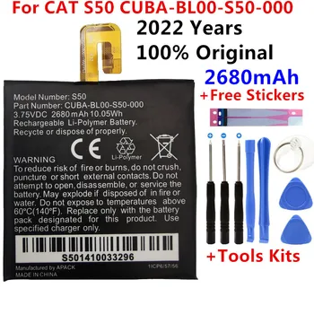 100% Originálne 2680mah Pre Mačky S50 KUBA-BL00-S50-000 batérie pre Caterpillar Cat S50 Mobilného Telefónu, batérie+Darček Nástroje +Samolepky