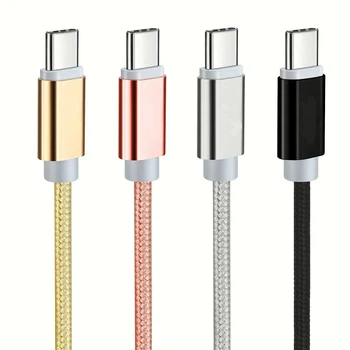 10pcs/veľa USB Typu C, Kábel 1m 1,5 m 2m pletená Údaje Rýchlo Nabíjací Kábel pre Samsung S10 Huawei P30 Xiao pre USB Typ-C Zariadenia