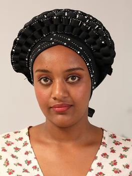 2022 dámy Nastaviteľné Priestor Vrstva Afriky hidžáb Turban Spp Moslimských Dlho-tailed šatku Klobúk islamskej pod šatku kapoty