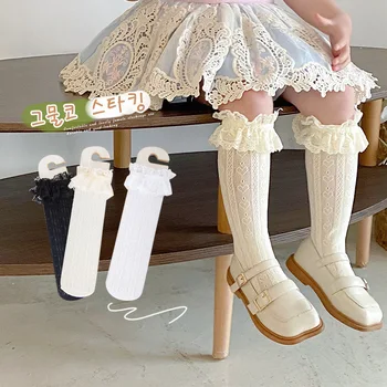 22 Lete Oka Tenké Dievčatá Ponožky Lolita Čipky Dlhé Trubice Princezná Ponožky kórejských Detí Malé Vôňa Štýl