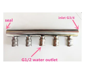 304 nerezovej ocele pitnej vody delič vstup G3/4 S G1/2 odvod vody pobočky kontroly na zbieranie vody PPR distribúcia vody