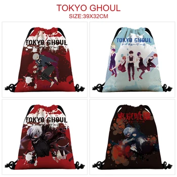 Anime Tokio Vlkolak Šnúrkou Taška Tlač Bežné Batoh Plátno Kozmetické Stringbag Unisex Cartoon Beachbag Cestovné Storagebag