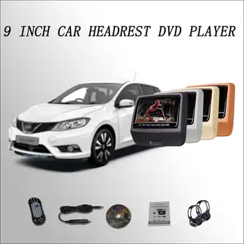 BigBigRoad Pre Nissan Plusar Auto Monitor na opierku hlavy Digitálny LCD Displej 2*9