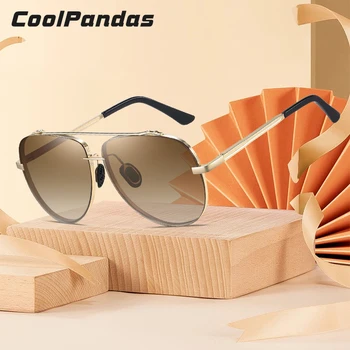 CoolPandas slnečné Okuliare Pre Mužov Vysoko Kvalitného Kovu Pilot Polarizované Outdoor Okuliare Módne Jazdy Okuliare lentes de sol hombre