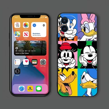 Disney Mickey Mouse Funda Telefón puzdro Pre iPhone 11 13 12 Pro Max 12 13 Mini X XR XS MAX SE 2020 7 8 6s Plus Galaxy