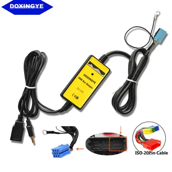 DOXINGYE Auto AUX, USB MP3 Prehrávač, autorádio, Digitálnych CD Menič Adaptér s IOS 20 Pin Kábel pre Audi A2 A4 A6 S6 A8 TT