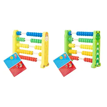 Drevené Abacus Počítanie s Multi Farebné Korálky pre Deti Predškolského veku Darčeky Batoľatá