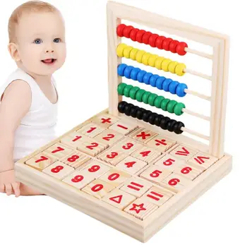 Drevený Rám Elektronické Hračky KMEŇOVÝCH vyučovaniu Matematiky Abacus Montessori Drevené Matematické Hry Hračka predškolské Vzdelávanie a Rozvoj