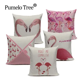 Flamingo Hodiť Vankúš Cartoon Zvierat Dekor Vankúš 45 X 45 Krásne Bielizeň Domov Dekoratívne Sedacie Vankúše Prípadoch