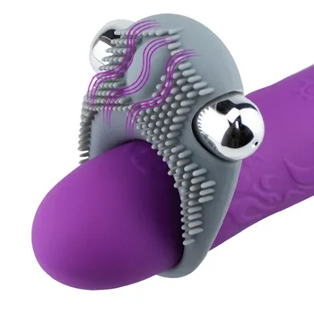Granulované Silikónové Odkladu Krúžok Vibračný Penis Tvárny Intenzívne Klitoris Stimulácia Pár Sexuálnu Hračku, Predčasná Ejakulácia Zámok Vibrátor