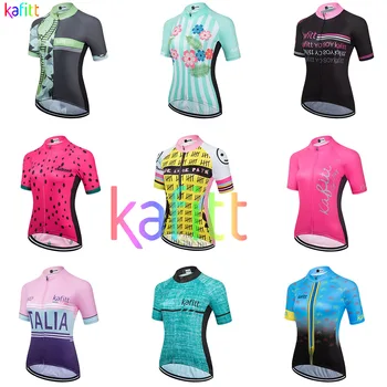 Kafitt Pro Team dámske Krátky Rukáv Jersey Cyklistické Oblečenie Macaquinho Ciclismo Feminino Cyklistické Tričko Rýchle Sušenie Jednotné Topy