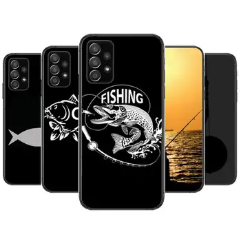 Kapra, lov Rýb, rybársky prút Telefón Prípade obal Pre Samsung Galaxy A70 A50 A51 A71 A52 A40 A30 A31 A90 A20E 5G a20s Black Shell Ar