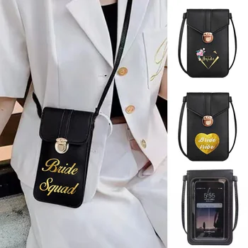 Luxusný Univerzálny Mobilný Telefón Taška pre Samsung/iPhone/Xiao Prípade Ženy, Peňaženky, Tašky cez Rameno, Nevesta Vzor Telefón Puzdro Kabelky