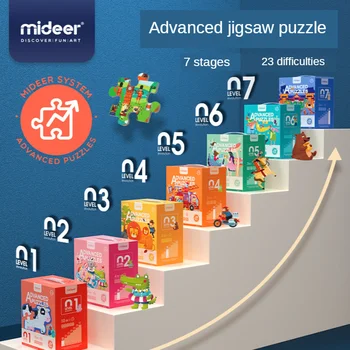 MiDeer Rozšírené Skladačky Tangram skladačka puzzle Zvieratách ročné obdobia Vozidiel Dobrodružstvo pre deti, deti od 1,5 Y+ k 7Y+