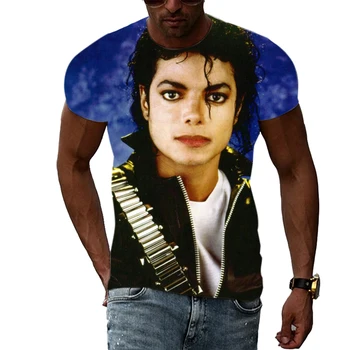 Nové Michael Jackson Lete Mens T-shirt Harajuku Veľkými Vintage Krátky Rukáv Tlačiť Bežné Tshirts Móda