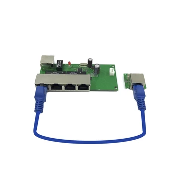 OEM pôvodné priame mini rýchlo 10 / 100mbps 5-port siete Ethernet lan hub dosky vypínača dve vrstvy, pcb 5 rj45 5V 12V hlavu port