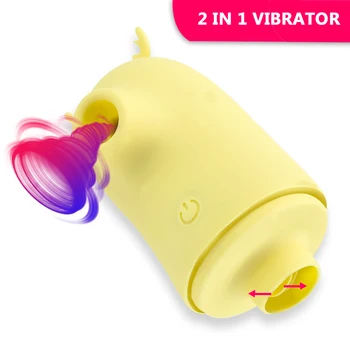 OLO Cartoon Jeleň Bradavky Sania Vibrátor Ústne Jazyk Sania Vibrátor 5 Rýchlosti Stimulátor Klitorisu 2 v 1 Mačička Olizovanie