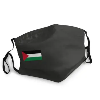 Palestína Vlajka Úst Tvár Masku Unisex Dospelých Prachotesný Palestínskych Hrdý Maska Ochrana Dýchacieho Respirátor Úst Utlmiť
