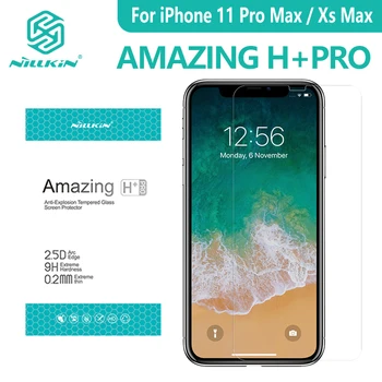 Pre iPhone 11 Pro Max Xs Max Nillkin H+ Pro Screen Protector Tvrdené Sklo Transparentné 0,2 mm 9H Proti Výbuchu Obrazovke Film