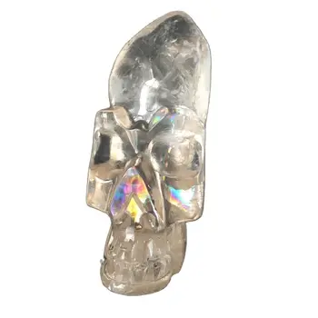 Prírodné Rainbow Quartz Crystal Skull Náboženské Dekorácie Wicca Energie Meditácie Crania Čakra Uzdravenie Čiar Dodávky