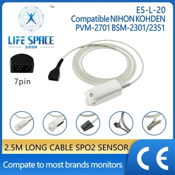 Pôvodné Veľkoobchod Pulzný Oximeter Dlhý Kábel 2,5 m Kyslíka Spo2 Senzor Sondy pre Nonin,7pin Pacienta Monitorovať lekárenské