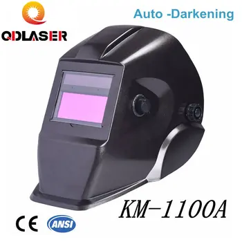 QDLASER Kvalitné Automatické Stmavenie Zváranie Prilby, Masky Zváranie KM-1100A pre Laserové Zváranie