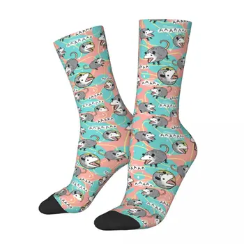 Radi Vtipné pánske Ponožky Harajuku Opossum Screm Vzor Ponožka Polyester Possum Zvierat Ženy Ponožky Jar Leto Jeseň Zima
