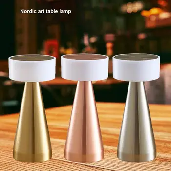 Retro Bar stolná Lampa LED Tabl Ľahký Dotyk Nabíjateľná Bezdrôtový Jedálenský Stôl Lampa Pre Reštaurácie, Hotelový Kávy Spálne Dekorácie