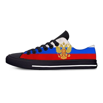 Ruskej Federácie Rusko Vlajka Módy Klasické Bežné Látkové Topánky s Nízkym Top Ľahký Priedušný 3D Tlač Muži ženy Tenisky