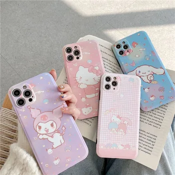 Sanrio Hello Kitty mymelody Cinnamoroll Kuromi Telefón púzdra Pre iPhone 13 12 11 Pro Max Mini XR XS MAX 8 X 7 SE 2020 Zadný Kryt