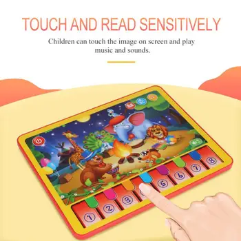 Simulácia Jungle Zvierat Hudbu Tablet Zvuk, Dotyk Zmysel pre Klavír Vzdelávania Deti Hračka Budovať porozumenie schopnosti