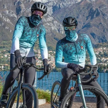 Slopline pánske Dlhý Rukáv Fleece Cyklistické Oblečenie Set Vonkajší Jazdenie Mtb Cyklistické Oblečenie Zimné Vonkajšie Termálne Športové Súpravy