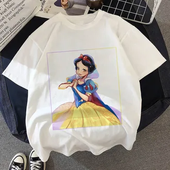 Snow White detské Oblečenie, Tričká Roztomilý Disney Princezná T Košele Karikatúry Kawaii Deti Módne Topy Chlapec Dievča Maiden Tee Tričko