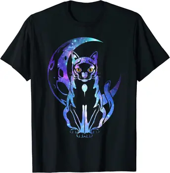 Tarot Karty Polmesiacom A Mystické Mačka Halloween T-Shirt