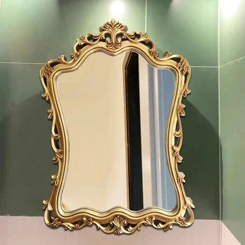 Vaňa Kozmetické Zrkadlo Spálňa Stôl Stojaci Vintage Zlato Veľké Zrkadlo Poschodí Márnosť Dlho Nepravidelný Lustro Nordic Domova WSW35XP