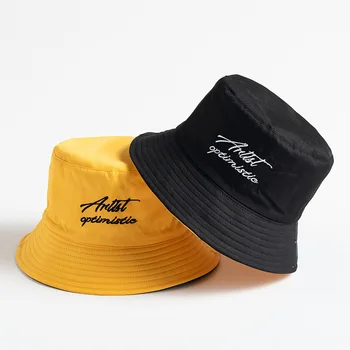 Vedierko Spp Letný Čas Tlače Panama Vedierko Hat Výšivky Žltý Klobúk Rybár Klobúk Hip Hop Rybárske Harajuku Slnko Zabrániť Klobúk