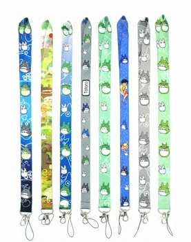 Veľa 10pcs Môj Sused Totoro Krk ozdobná šnúrka na uniforme Keychain Fotoaparát Telefónu ID Kartu Kľúčové Odznak Držiteľ Nové zmiešané design #721