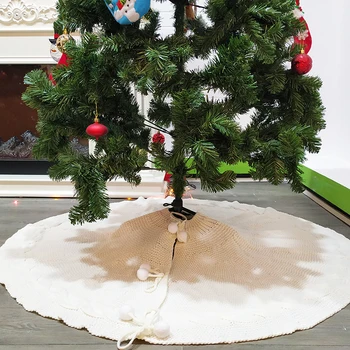 Veľký Vianočný Strom Sukne Domov Koberec Pletené Vianočné Dekorácie Rodinnú Dovolenku Strom Sukne Nový Rok Dekorácie
