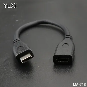 YuXi 1PCS/veľa 20cm Typ-C mužov a žien údaj USB3.1 žena na muža Predĺžená linka 19 core Mobile údaje plnenie line