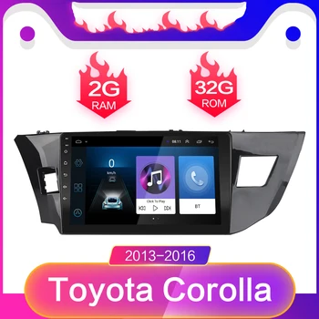 10.1 palcový Android 8.1 Auto Multimediálny Prehrávač, Gps Navigácia, Bluetooth, autorádio pre 2013-2016 Toyota Corolla\Ralink
