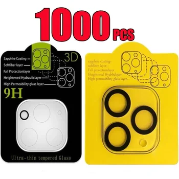 1000pcs 9H Úplné Pokrytie Film Objektív Fotoaparátu Späť 2.5 D Tvrdeného Skla Screen Protector Kryt Pre iPhone 11 12 Mini 13 14 Plus Pro Max