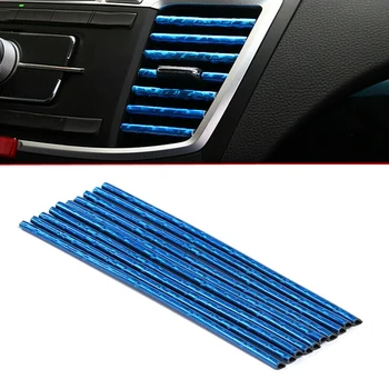 10pcs Modrá 20 cm Creative Auto Vozidiel SUV, klimatizácia, odvzdušňovací Dekorácie Svetlé Pásy Výbava Interiérové Doplnky Univerzálne