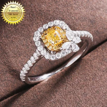 18k biele zlato Prírodné Reálne 1ct diamantový prsteň Šperk Zásnubný prsteň &snubný prsteň majú certifikát H-M04