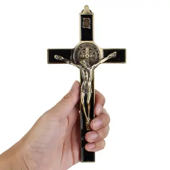 19.5x9.5cm Stene Kríž, Kríž Ježiša Krista Náboženské Saint 3D Plavidlá Dekor Ježiša Krista Na Stojan, Starožitné Dekorácie