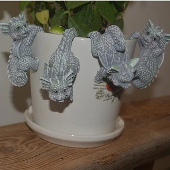 1pc Roztomilý Živice Figúrky Dinosaurov Visí Cup Model Dragon kvetináče Dekorácie pre Domáce Kancelárie Ornament Príslušenstvo