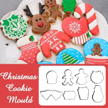 1PC Vianočné Cookie Plesne Gingerbread Man/Strom/Snowflake Sainless Ocele Biscuit Rezačky na Vianoce DIY Pečenia Dodávky