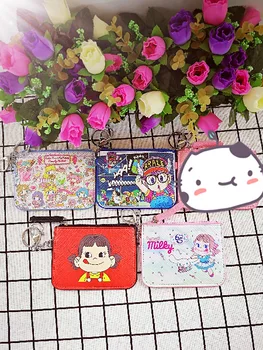 1PCS Mlieko Dievčatá Arale Anime Plyšové Držiteľa Karty PU Cartoon Úverové ID Tašky na Zips na Mince Autobus Karty Peňaženky Dieťa Dievčatá Narodeninám Nové