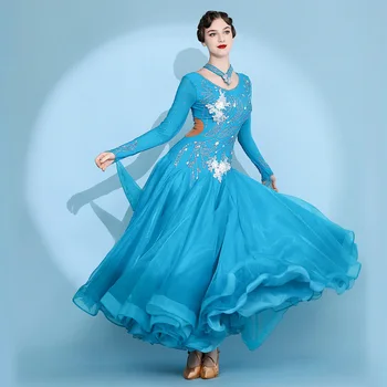 2022 Žena Nový Spoločenský Valčík Moderné Tanečné Šaty Súťaže Štandardné Tanečné Oblečenie S7074
